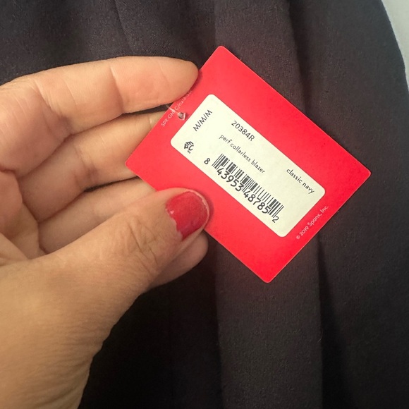 SPANX The Perfect Collarless Blazer Classic Navy Size M - Picture 3 of 4